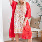One Way Trip Kimono in Cherry Red