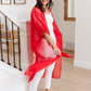 One Way Trip Kimono in Cherry Red