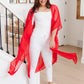 One Way Trip Kimono in Cherry Red