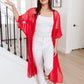 One Way Trip Kimono in Cherry Red