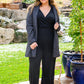 Onward & Upward Faux Wrap Jumpsuit In Black