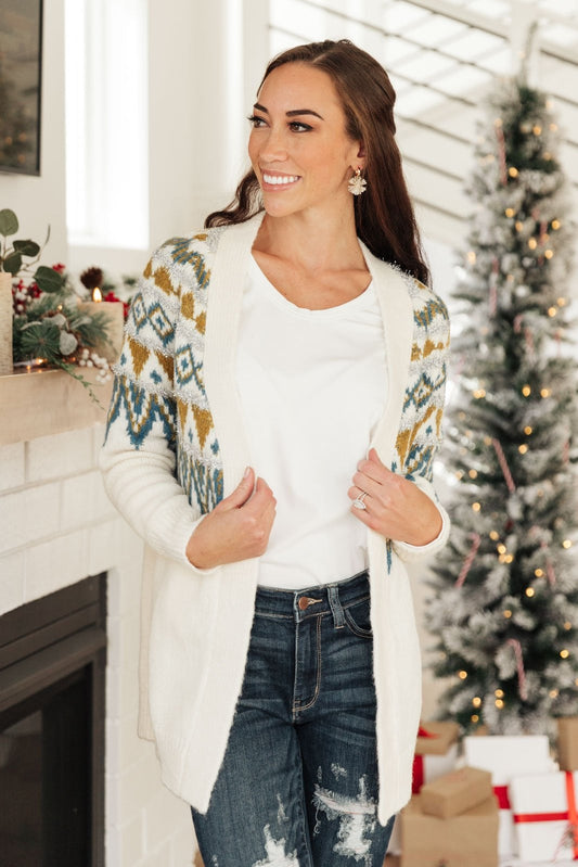 RACK SALE Oslo Knit Cardigan in Ivory - SMALL