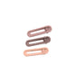 Oval Hair Clips Set of Three In Shades of Brown