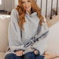 Oversized Velour Blanket Hoodie in Gray