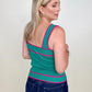Contrast Color Rib Knit Tank Top