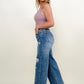 Bayeas High Rise Wide Leg Cropped Jeans