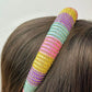 PREORDER: Pastel Stripe Padded Rhinestone Headband