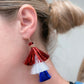 PREORDER: Patriotic Tinsel Tiered Tassel Earrings