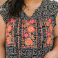 Patterns and Petals Embroidered Top