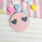 PREORDER: Pave Enamel Heart Stud Earrings in Two Colors