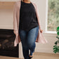 Peaceful Moments Smocked Sleeve Blouse in Black