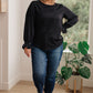 Peaceful Moments Smocked Sleeve Blouse in Black