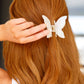 Pearl Butterfly Claw Clip in Ivory