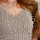 Pearl Diver Layering Top in Beige