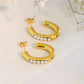 Pearls In Line Earrings
