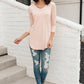 Perfect V Neck in Blush