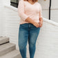 Perfect V Neck in Blush