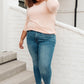 Perfect V Neck in Blush