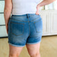 Judy Blue Pull On Elastic Waistband Denim Shorts