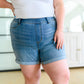 Judy Blue Pull On Elastic Waistband Denim Shorts