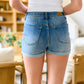 Judy Blue Pull On Elastic Waistband Denim Shorts