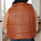 Persistence Pays Off Faux Leather Puffer Vest