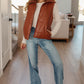 Persistence Pays Off Faux Leather Puffer Vest