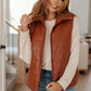 Persistence Pays Off Faux Leather Puffer Vest