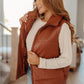 Persistence Pays Off Faux Leather Puffer Vest