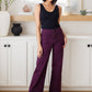 Mica High Rise Wide Leg Jeans in Plum