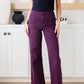 Mica High Rise Wide Leg Jeans in Plum