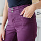 Mica High Rise Wide Leg Jeans in Plum