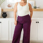 Mica High Rise Wide Leg Jeans in Plum
