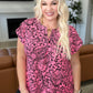 Lizzy Cap Sleeve Top in Pink Paisley