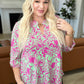 Lizzy Top in Emerald Pink Floral