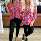 Lizzy Cap Sleeve Top in Pink Paisley