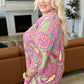 Lizzy Top in Green and Pink Paisley