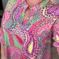 Lizzy Top in Green and Pink Paisley