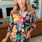 Lizzy Top in Tropical Navy