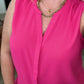 Love Me Now Sleeveless Blouse in Hot Pink