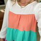 Taking It All In Color Block Top