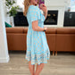 Take Me With You Border Print Dress