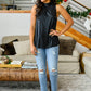 Photo Opt Sleeveless Blouse in Black