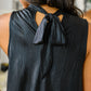 Photo Opt Sleeveless Blouse in Black