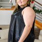 Photo Opt Sleeveless Blouse in Black