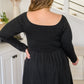 Picture Perfect Long Sleeve Skort Dress In Black