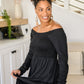 Picture Perfect Long Sleeve Skort Dress In Black