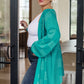 Pinky Swear Checkered Open Front Cardigan