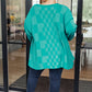 Pinky Swear Checkered Open Front Cardigan