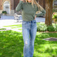 Plain Jane Turtle Neck Top in Cargo
